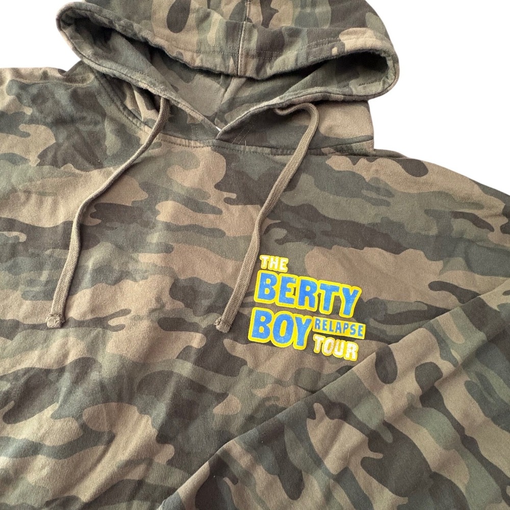 Bert Kreischer The Berty Boy Relapse Tour Camo Hoodie Mens 2XL Independent Co
